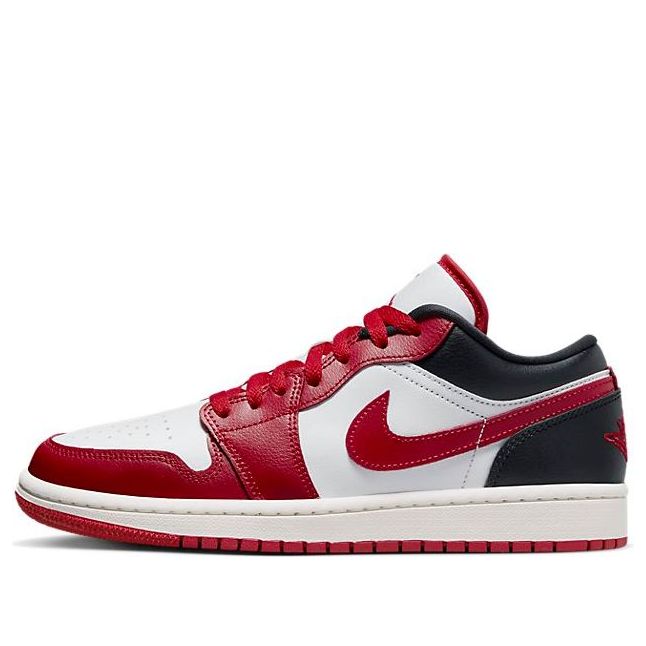 (WMNS) Air Jordan 1 Low 'White Gym Red'  DC0774-160 Signature Shoe